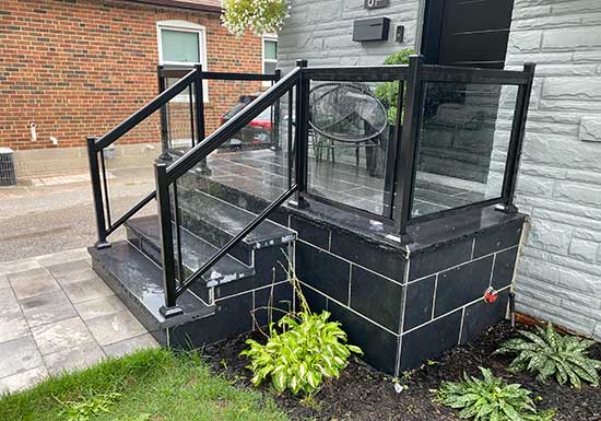 Glass Railing-Stairs Railings Toronto-Aluminum Railings-Glass Railings-Pool Railings-Balcony-Railings-Banister-Railings-Porch Railings