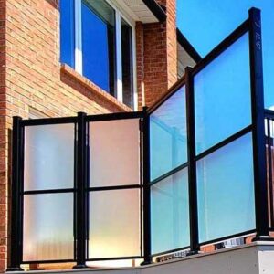 Privacy Screen-Aluminum-Glass-Privacy-Screen-Installed-in-North-York