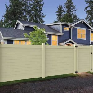 Horizontal Tan Vinyl Fence Panels