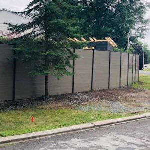 Horizontal Taupe-Teak Vinyl Fence Panels