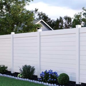 Horizontal White Vinyl Fence Panels